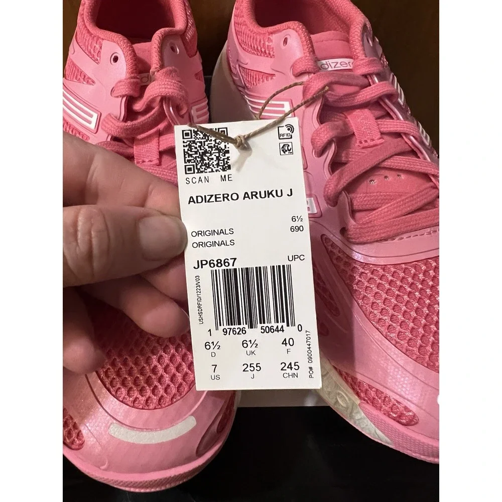 New in Box Adidas Adizero Aruku J Pink Comfy Athletic Shoes JP6867 Size‎ 7 Mens